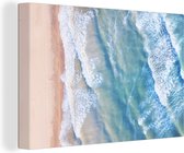 Canvas Schilderij Strand - Water - Zee - 60x40 cm - Wanddecoratie