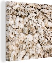 Tableau sur toile Coquillages - Été - Mer - 90x90 cm - Décoration murale