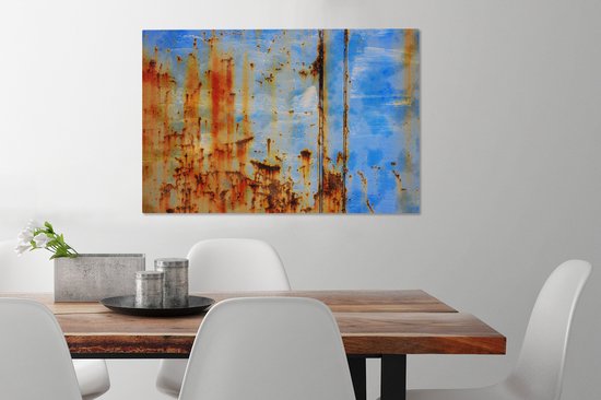 Toile Peinture Acier - Rouille - Vintage - 60x40 cm - Décoration murale