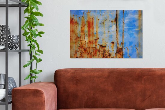 Toile Peinture Acier - Rouille - Vintage - 60x40 cm - Décoration murale