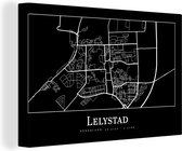 Peinture sur toile Carte - Carte - Lelystad - Plan de la ville - 120x80 cm - Décoration murale
