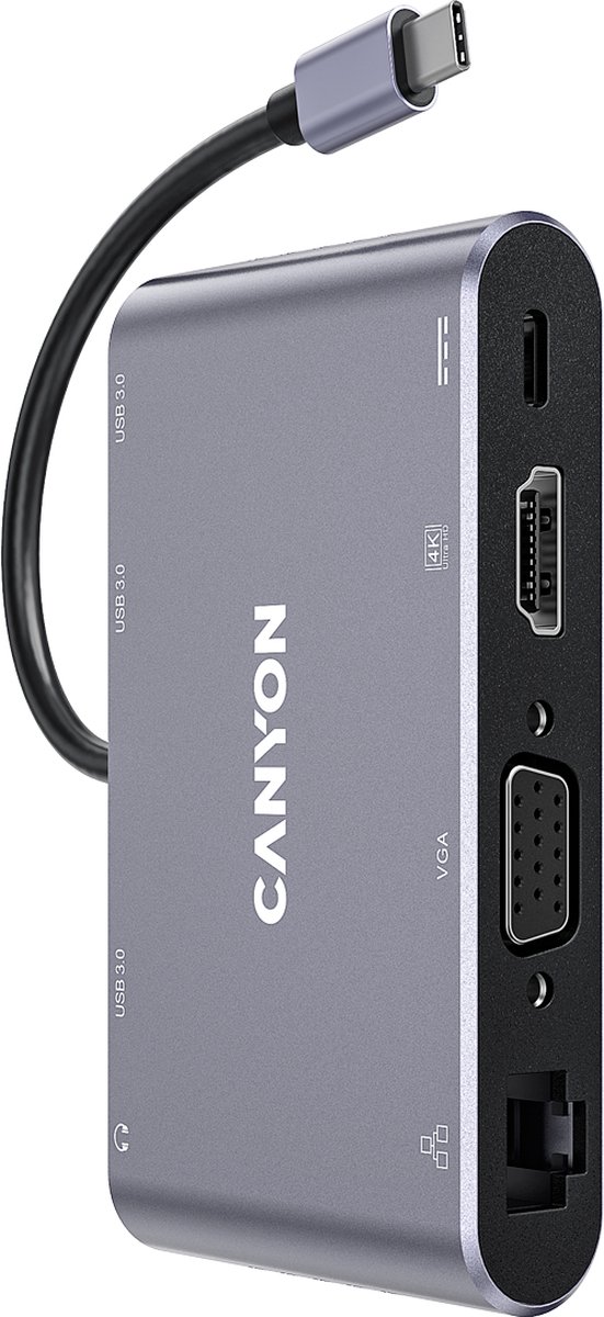 Hub USB Canyon CNS-TDS14 Grijs (1 Stuks)