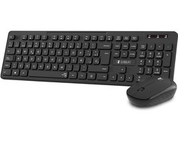 Keyboard and Wireless Mouse Subblim Teclado Ergonómico y ratón Combo Business Slim Silencioso Inalámbrico 2.4G