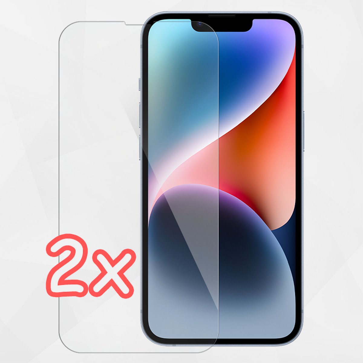 BukkitBow – Screenprotector voor iPhone 14 - Screen Cover Protector – Beschermglas voor iPhone – 2 Stuks
