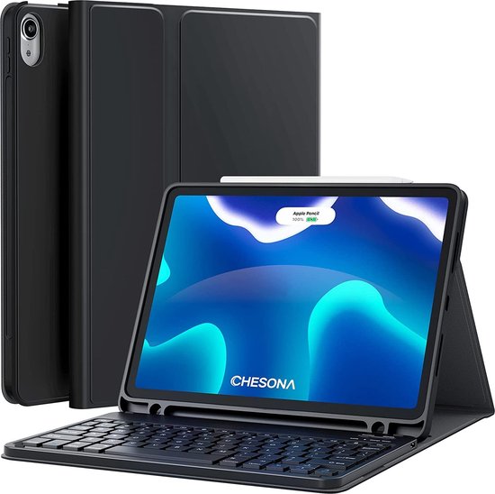 iPad Air 4 (2020) 10.9 inch Hoes Toetsenbord Leer Keyboard Case