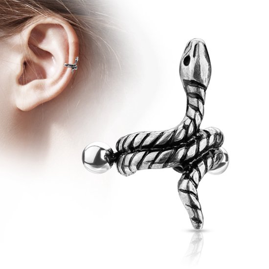 Piercing snake ear cuff