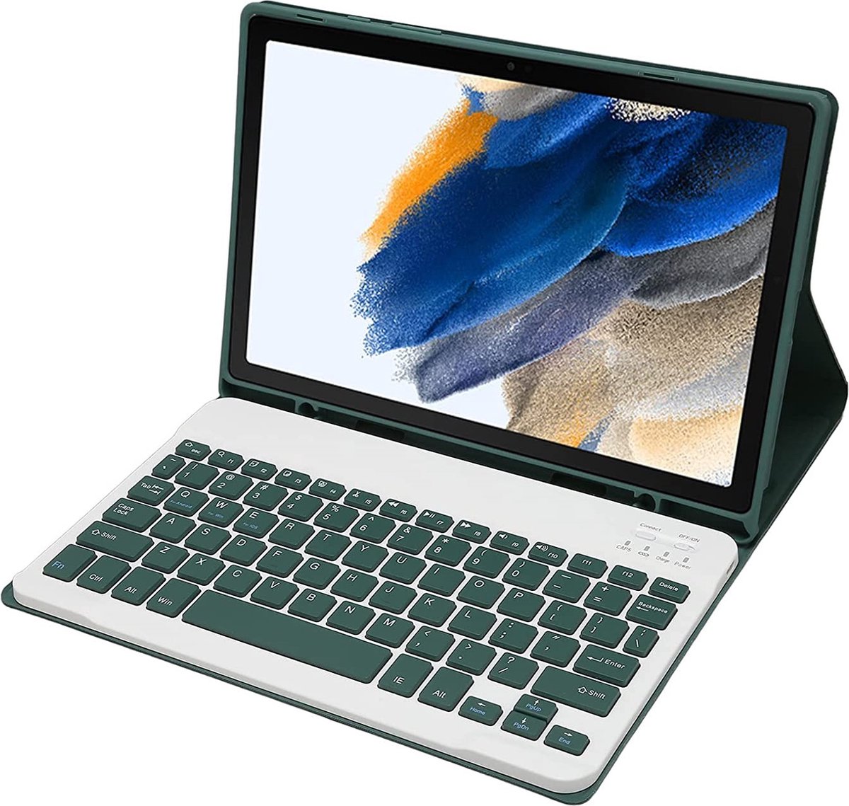 Samsung Tab A8 Hoes met Toetsenbord Leer Keyboard case voor Samsung Galaxy Tab A8...
