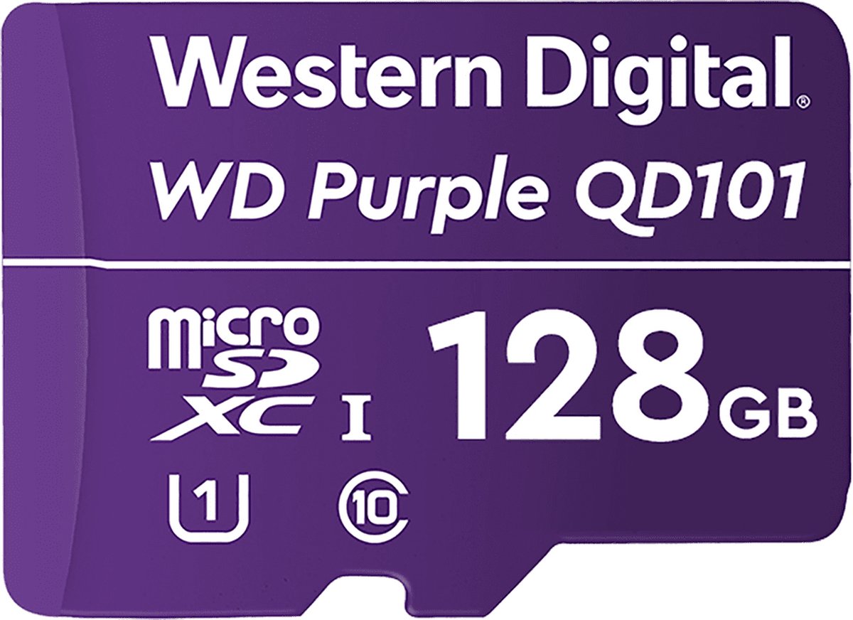 MicroSD 128GB - Western Digital - WDD128G1P0C - WD Purple 128GB - geheugenkaart voor bewakingscamera's