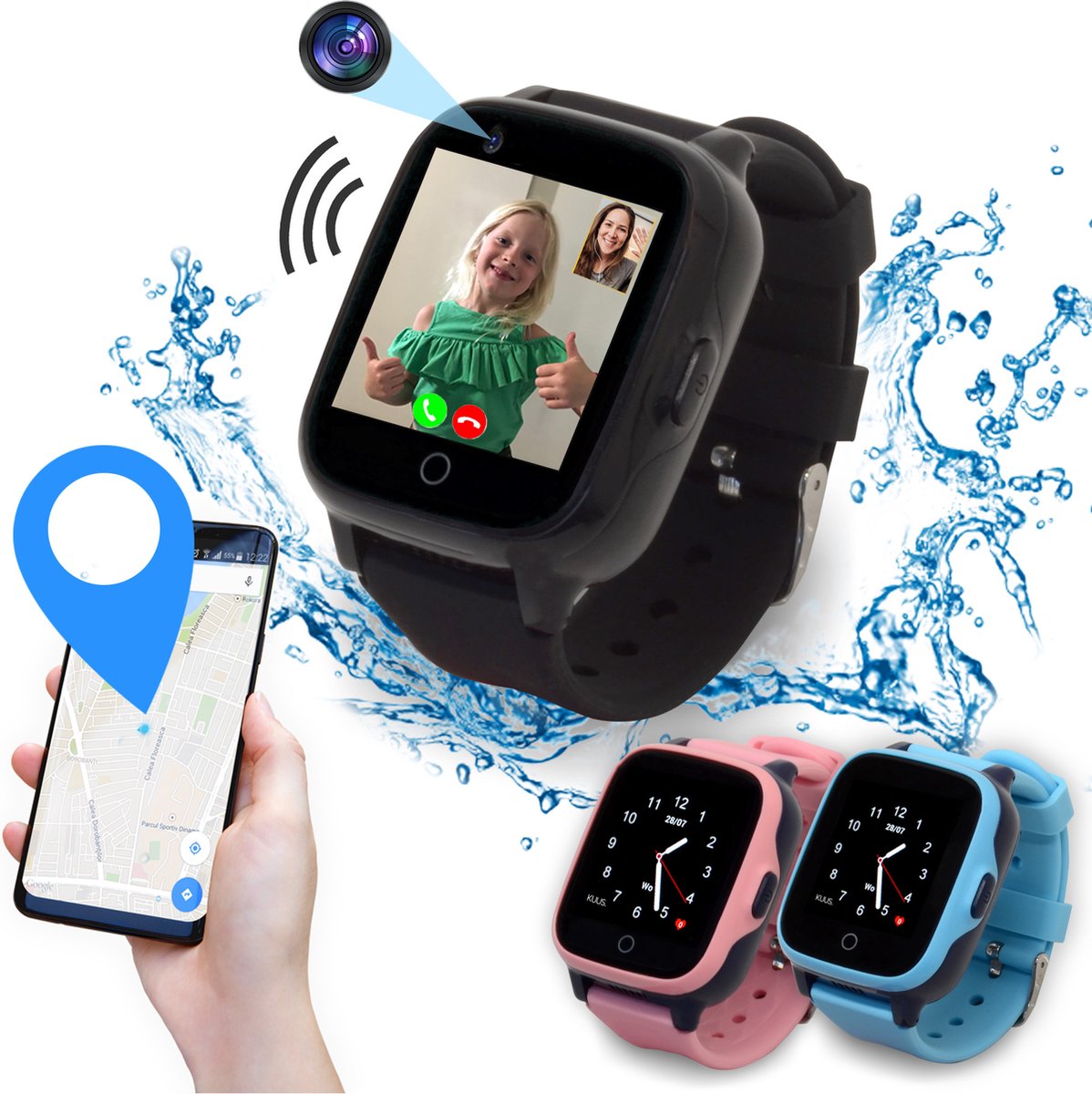 CHOIX. W2 - Montre GPS enfant 4G, smartwatch pour enfant avec tracker GPS -  Fonction... | bol.com