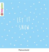 Inepien | herbruikbare raamsticker | winter | Kerst | let it snow | wit