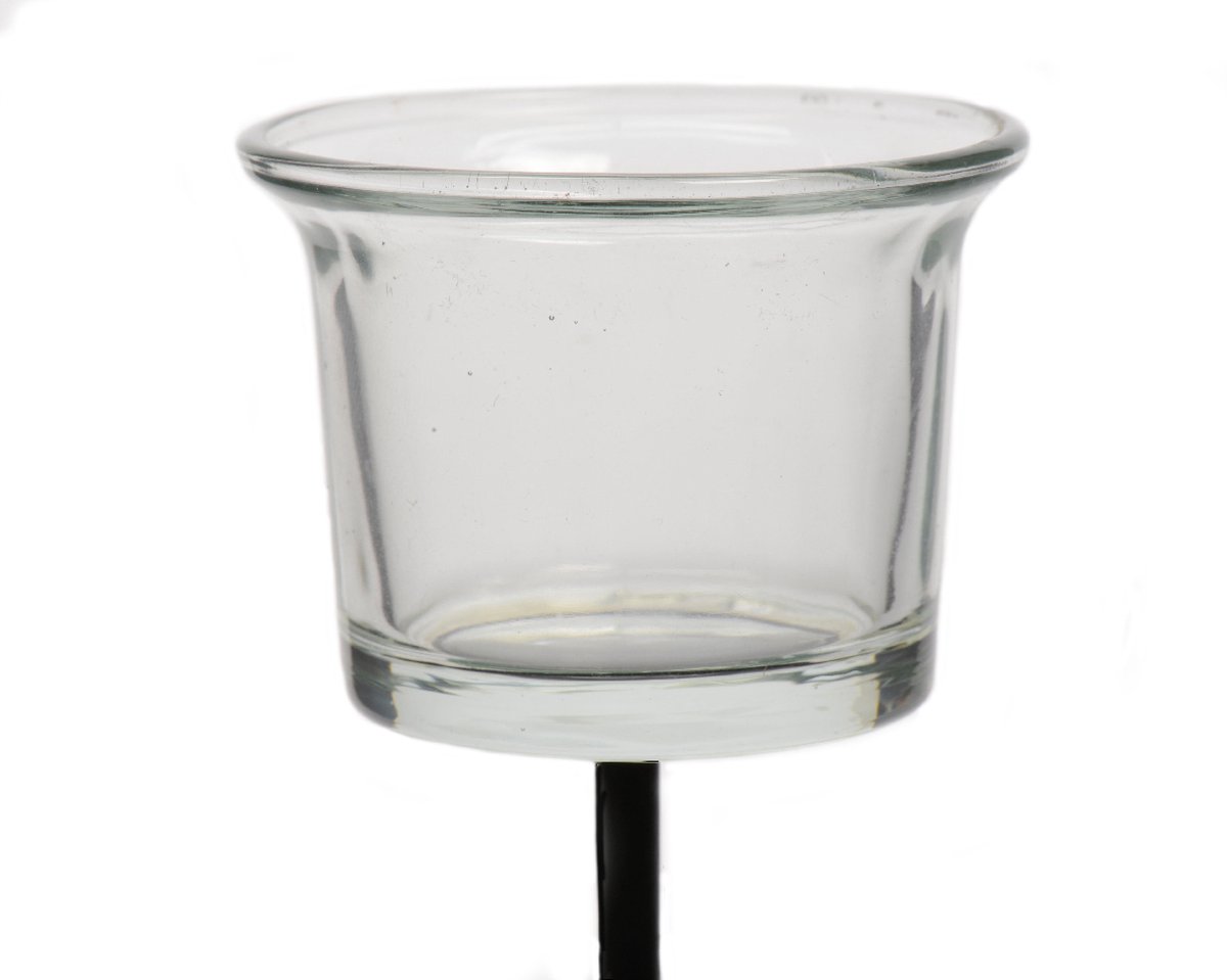 Theelicht glas steel d6h10 cm helderDecoris