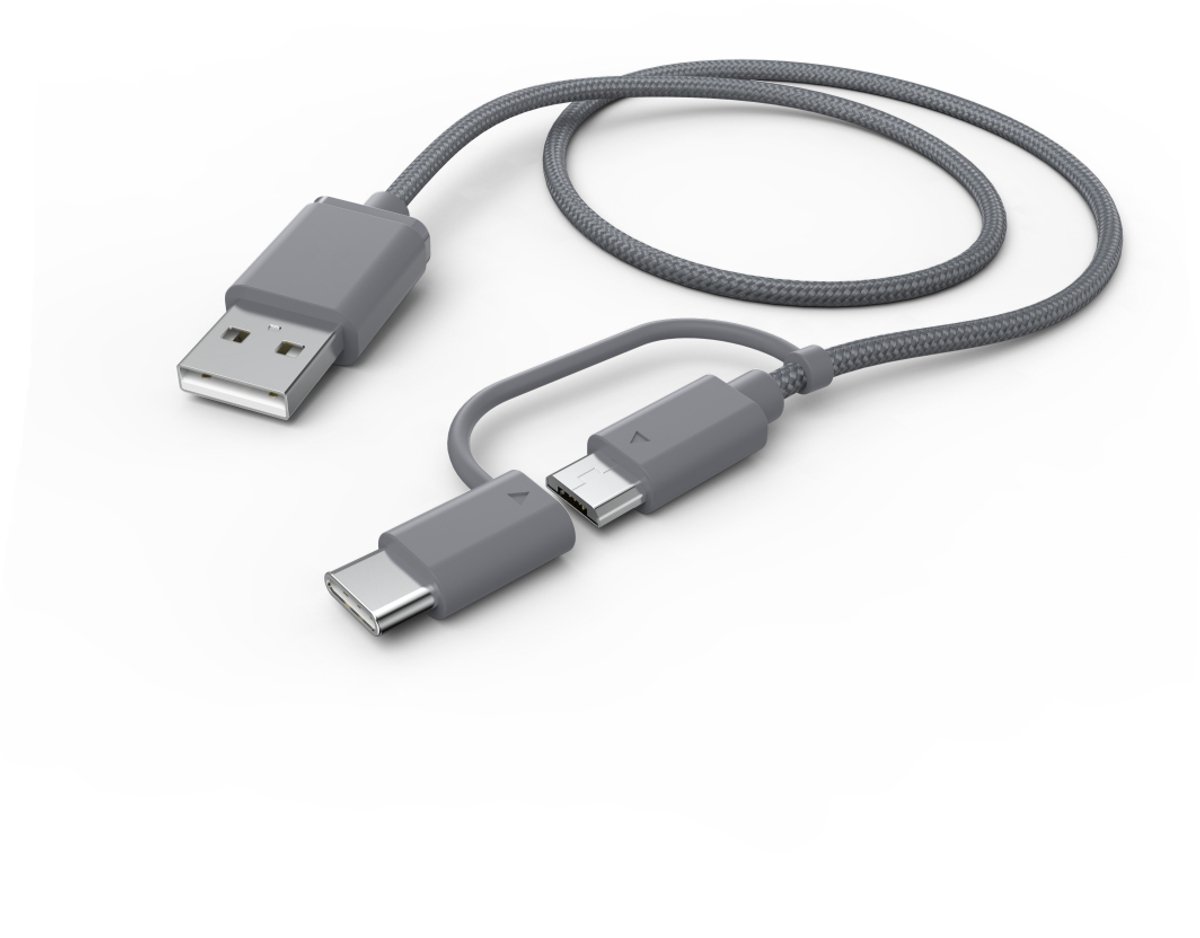Hama 00187224 USB-kabel USB 2.0 1 m USB A Micro-USB A Grijs
