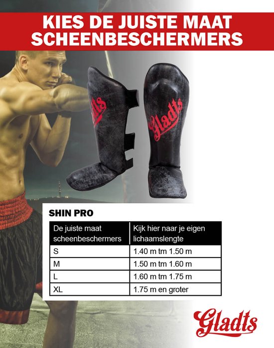 Gladts Antique protège-tibia kickboxing taille M