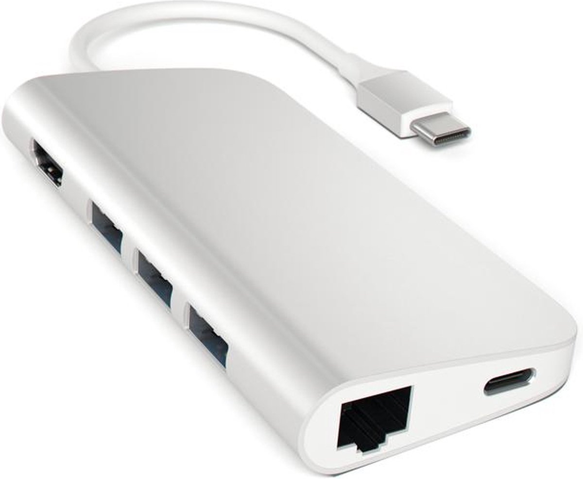 Satechi ST-TCMAS laptop dock & poortreplicator USB 3.2 Gen 1 (3.1 Gen 1) Type-C Zilver