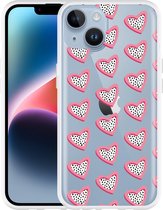 Coque iPhone 14 Hartjes With Dots - Designed by Cazy