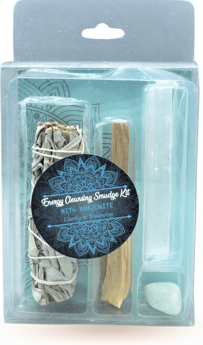 Energie reinigde smudge kit met Amazoniet