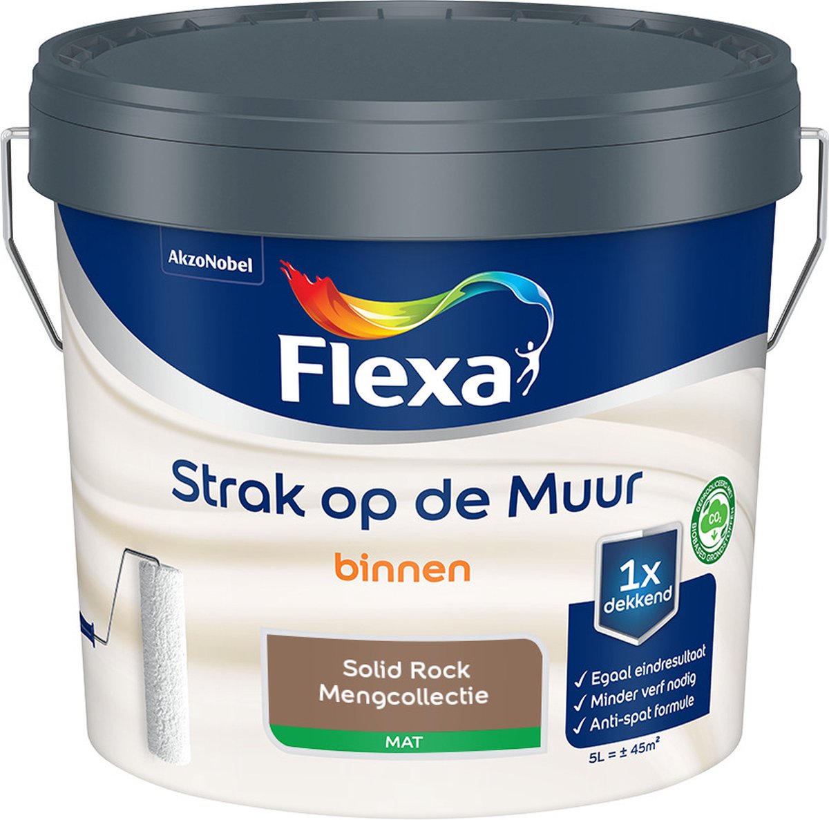 Flexa Strak op de muur - Muurverf - Mengcollectie - Solid Rock - 5 Liter