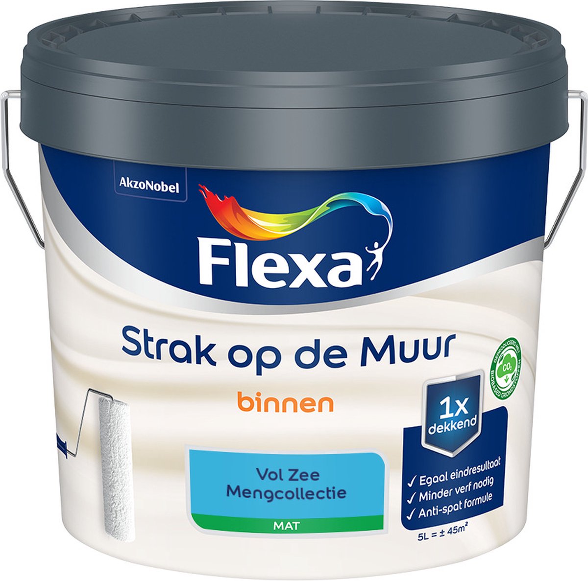 Flexa - Strak op de muur - Muurverf - Mengcollectie - Vol Zee - 5 Liter