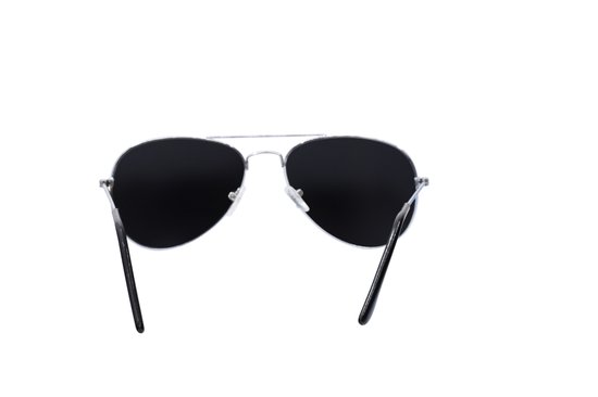 Hidzo Kinder Zonnebril Aviator Zilver - UV 400 - In brillenkoker van HI — afbeelding 4