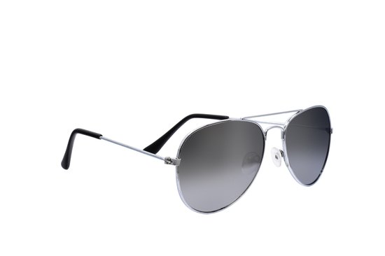 Hidzo Kinder Zonnebril Aviator Zilver - UV 400 - In brillenkoker van HI — afbeelding 3