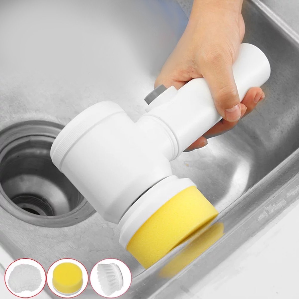 Acheter Épurateur électrique brosse à vaisselle brosse de nettoyage sans  fil épurateur rotatif pour salle de bain cuisine maison