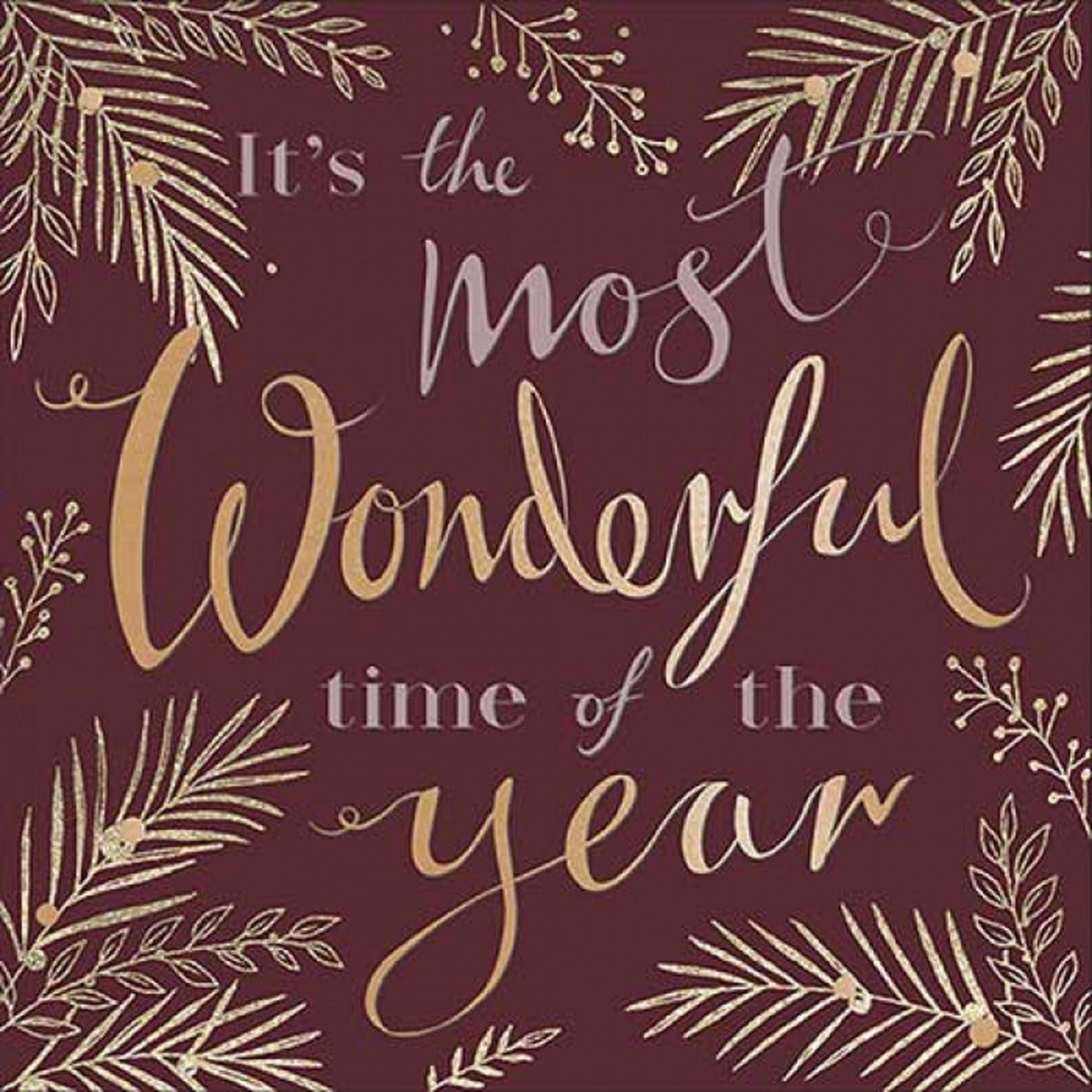 Ambiente - Servetten - 33 x 33 cm - Wonderful Time Berry - Kerst - Decembermaand
