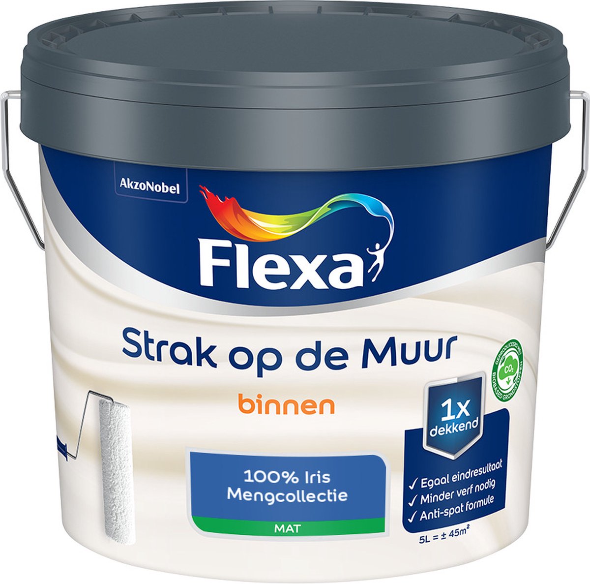 Flexa Strak op de muur - Muurverf - Mengcollectie - 100% Iris - 5 Liter