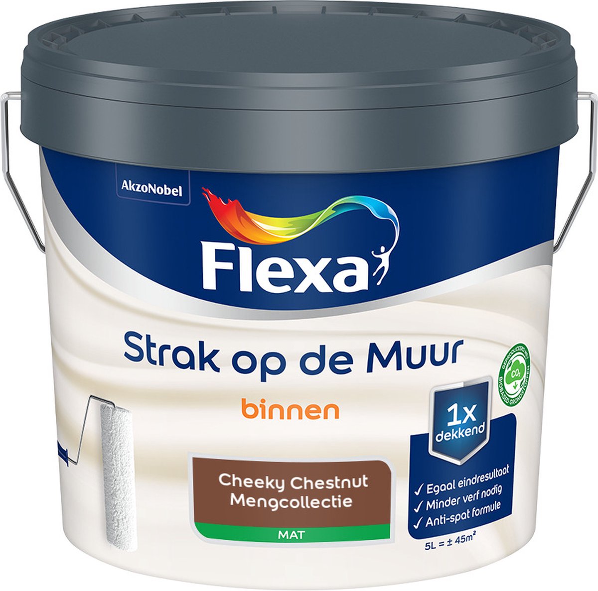 Flexa Strak op de muur - Muurverf - Mengcollectie - Cheeky Chestnut - 5 Liter