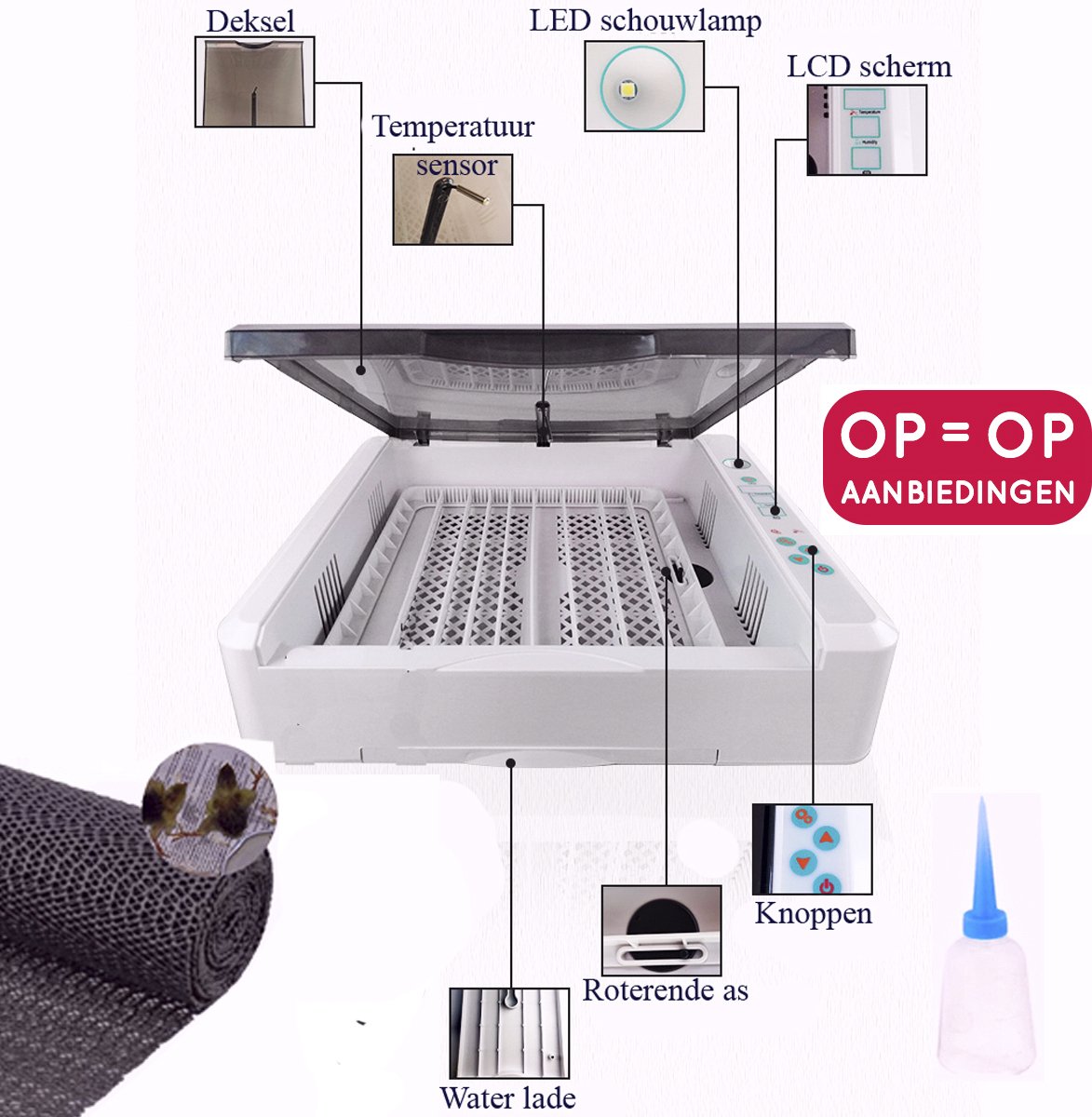 MS140 Broedmachine met Slaglatten