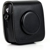 Vintage PU lederen cameratas beschermende tas voor FUJIFILM Instax SQUARE SQ10 camera, met verstelbare schouderriem (zwart)