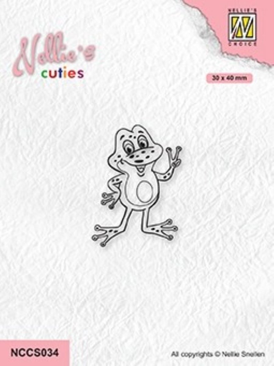 NCCS034 - Nellie Snellen Clear Stamp Frog 4 - stempel clearstamp kikker