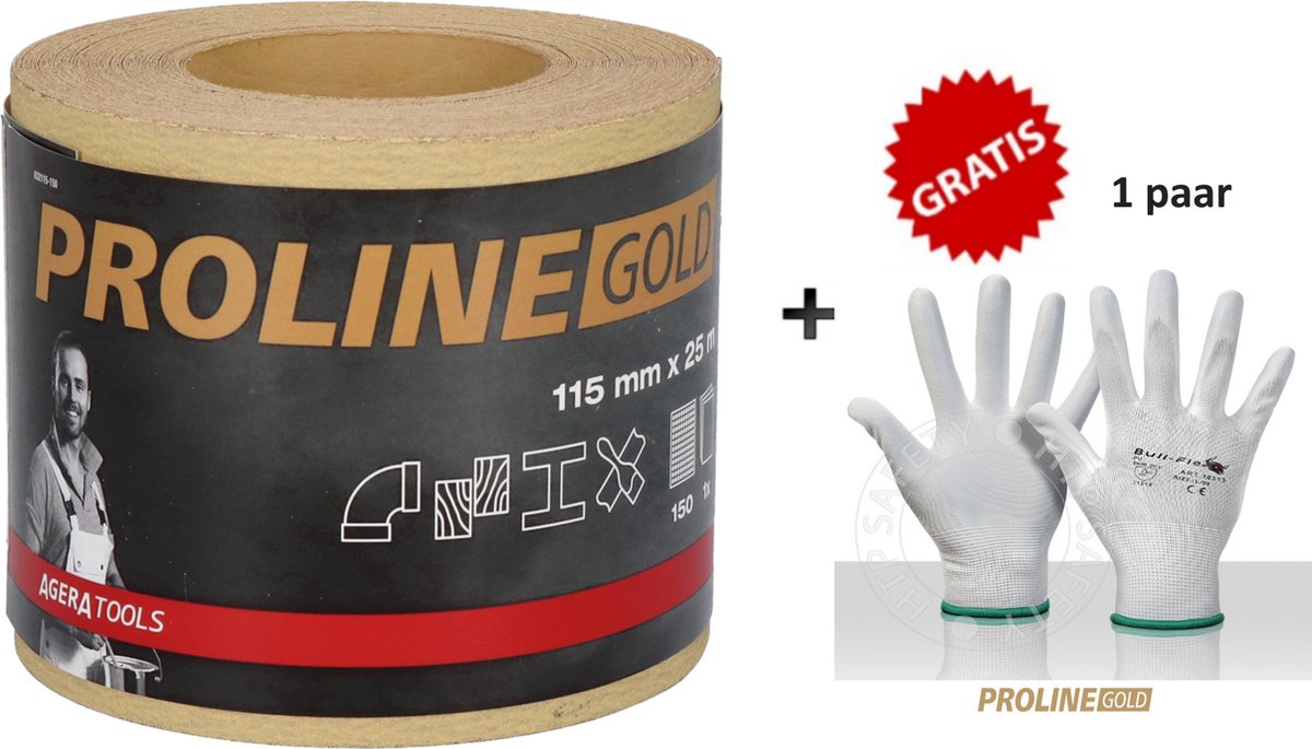 PROLINE GOLD Schuurrol P80 115 mm x 25 m