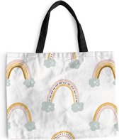 Sac bandoulière - Sac de plage - Shopper Filles - Motifs - Arc-en-ciel - 50x40 cm - Sac en coton