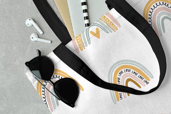 Sac bandoulière - Sac de plage - Shopper Filles - Design - Arc-en-ciel - Enfant - 50x40 cm - Sac en coton