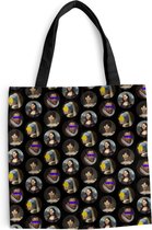 MuchoWow® Sac bandoulière - Sac de plage - Big Shopper - Sac shopping - Maîtres anciens - Motif - Couleurs - 40x40 cm - Sac en coton