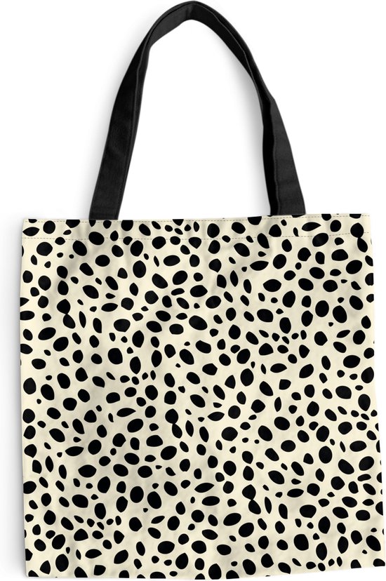 Sac Bandoulière - Sac De Plage - Shopper Imprimé Animal - Pois - Panthère - 40x40 cm - Sac Coton