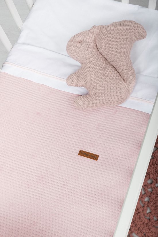 Baby's Only Ledikantdeken teddy - Baby deken Sense - Dekentje voor meisjes - 2.6 TOG - 100x135 cm - Oud Roze - Rib corduroy stof - Herfst & winter deken van Baby's Only — afbeelding 2