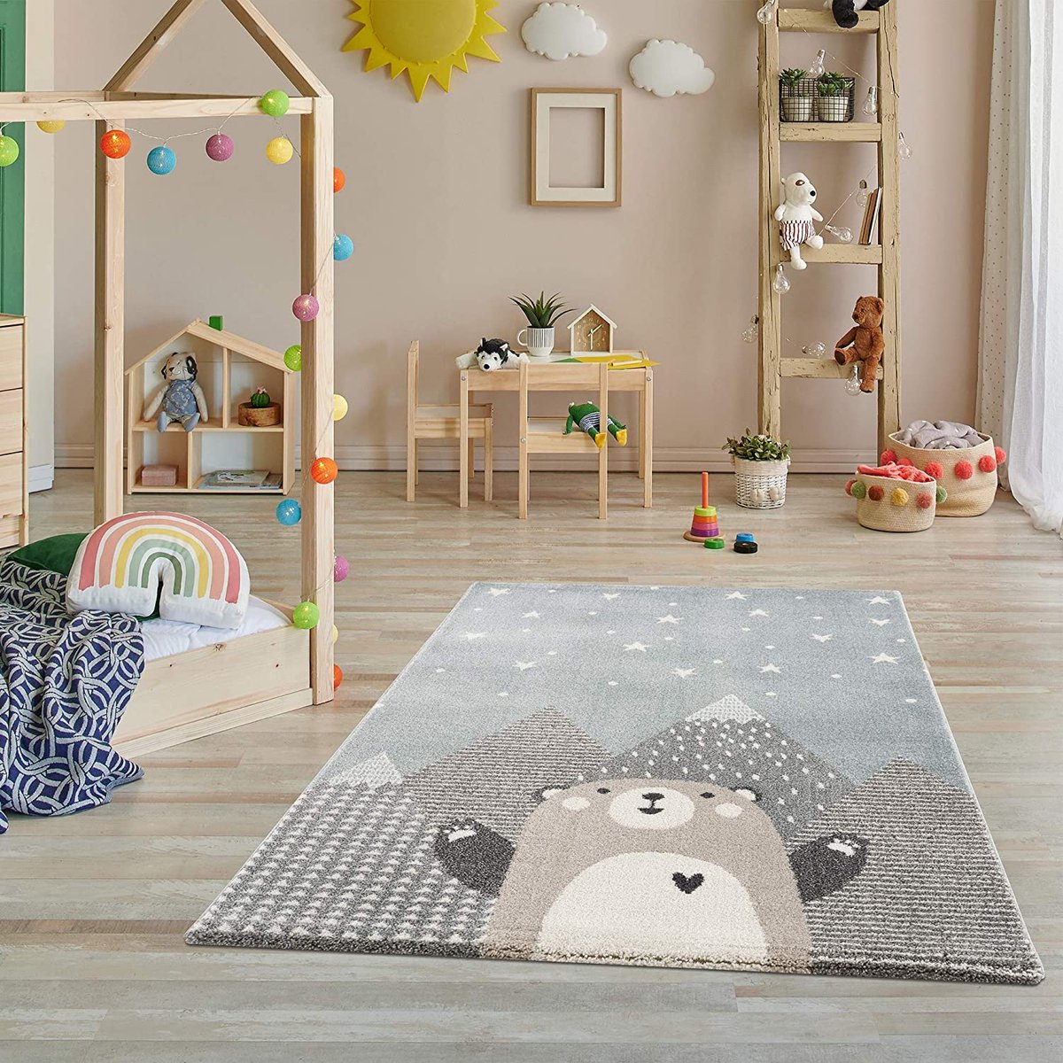 Tapis enfant Ours  Tapis lavable Petite Amélie