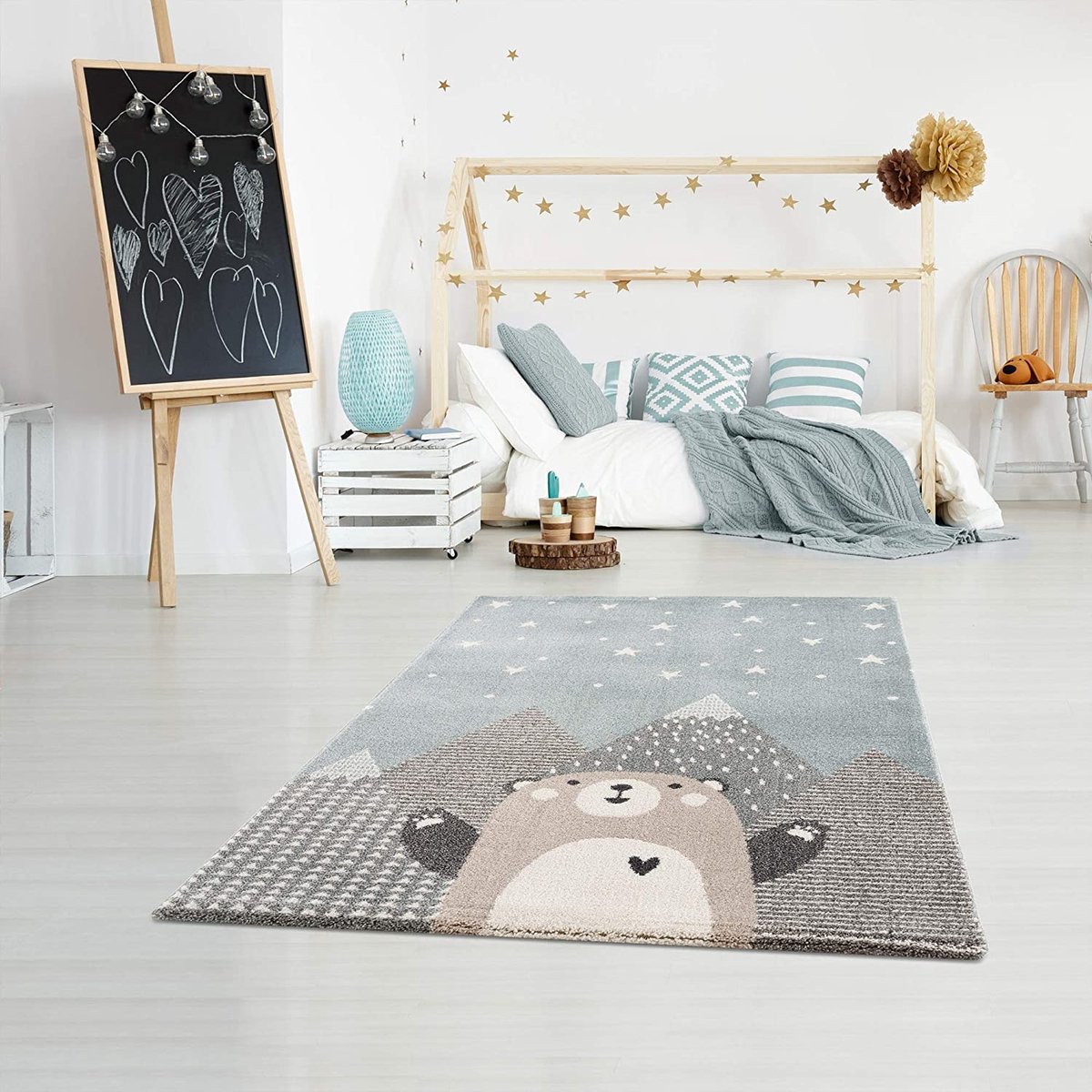 Tapis enfant Ours  Tapis lavable Petite Amélie