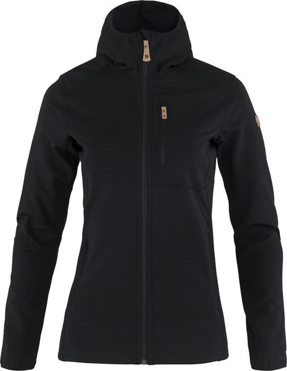 FJALLRAVEN Keb Fleece Hoody Dames Zwart