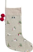 Pooldieren Decoratie Kerstsok van Sophie Allport - Sneeuwseizoen Christmas Stocking - grote maat 60 cm