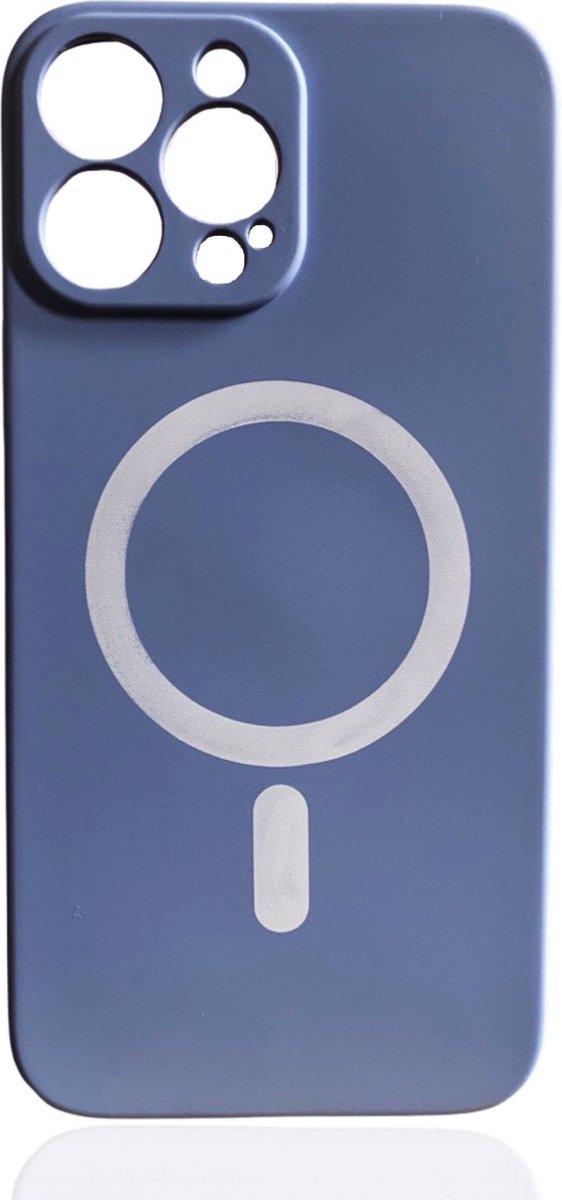 3-Niti iPhone 13 Pro max siliconen hoesje met Magsafe | Blauw