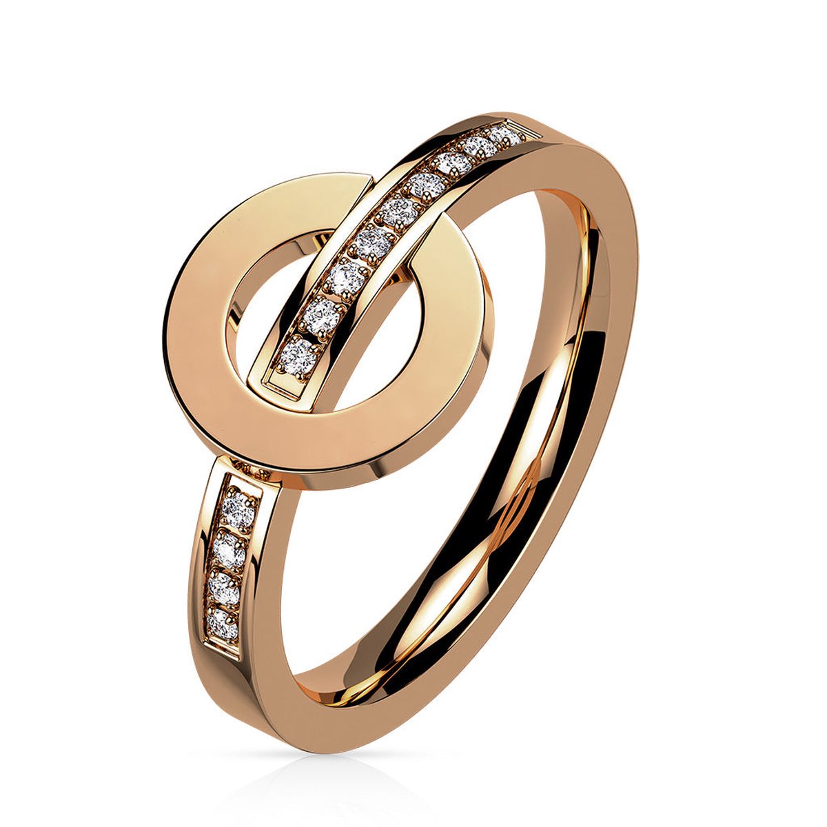 Eclipse - Dames Ring - Ring Dames - Roségouden Ring - Rose Goud Ring