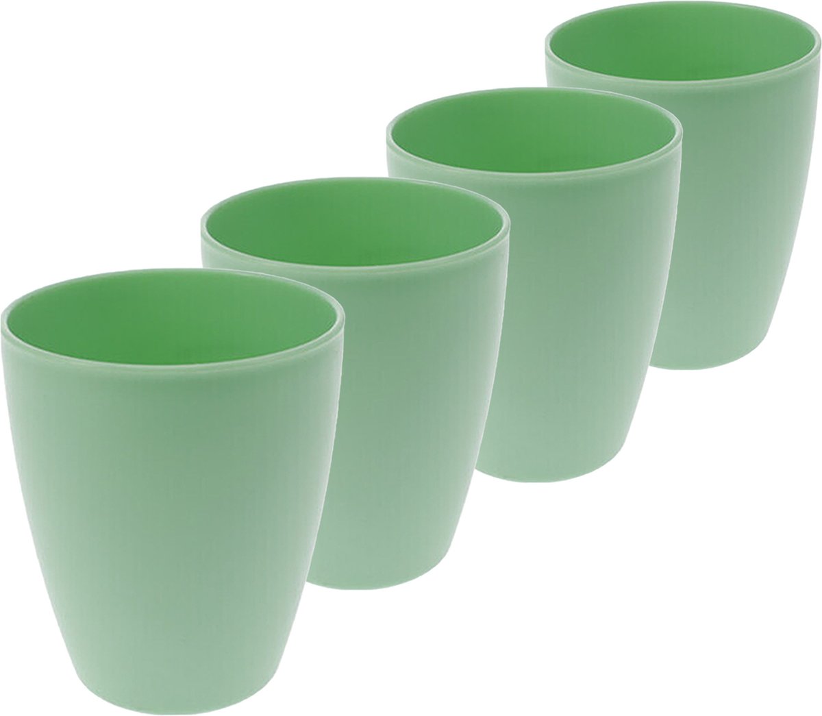 Goedkoopste 10x drinkbekers kunststof 340 ml groen - Limonade/picknick bekers