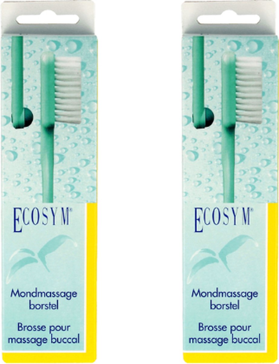 Ecosym Mondmassage Borstel - 2 stuks - Voordeelverpakking