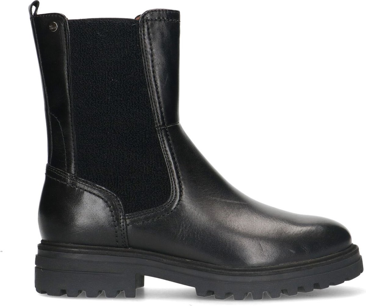 No Stress - Dames - Zwarte leren chelsea boots - Maat 40