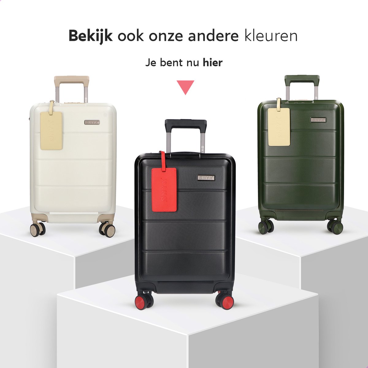 krekel Leuren domesticeren ONYX® Handbagage Koffer 35 L - Spinner wielen - Lichtgewicht Trolley -  Dubbel TSA... | bol.com