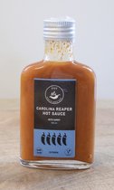Sauce piquante Carolina Reaper (2,2 millions de Scoville) - Fabriquée à la main aux Pays-Bas, entièrement naturelle, biologique, sans gluten, végétalienne, compatible céto - Saus Met Pit - Hot Harry Sauce piquante avec piment Carolina Reaper - 100 ml