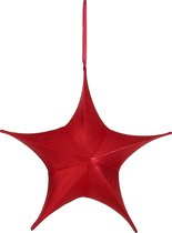 House of Seasons Kerstster Hangend - L40 x B12 x H40 cm - Rood