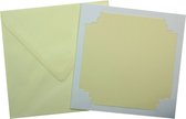 Vierkant 13,5 x 13,5cm - Wit - 36 Kaarten en 36 enveloppen - Maak wenskaarten voor elke gelegenheid